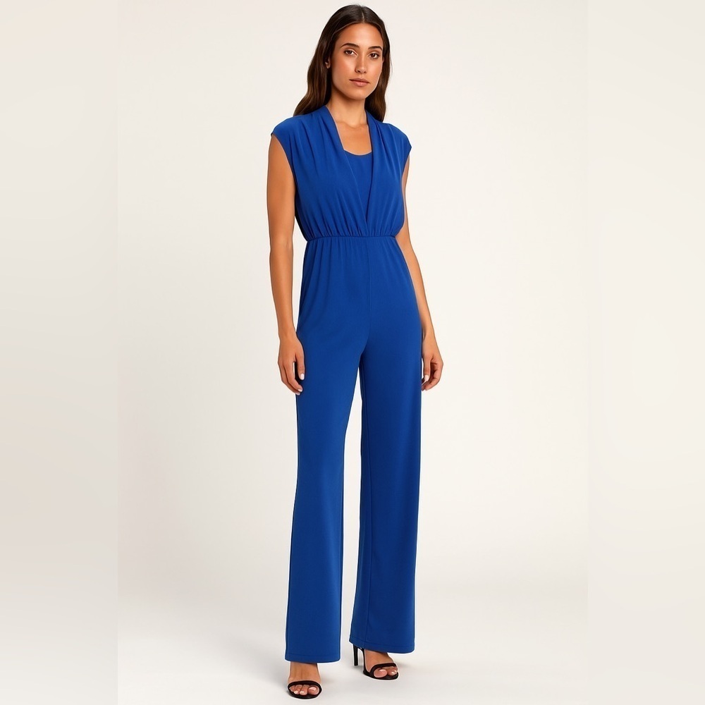 Peter Nygard Elegant Blue Women's Jumpsuit Size L